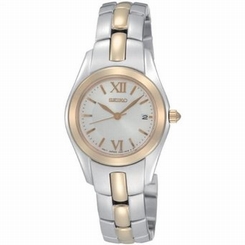Seiko Watches : SXDA72P1 Quartz Analog Date Two Tone Stainless Steel Women Watch