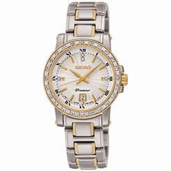 Seiko Watches : SXDG58P1 Quartz Analog Two Tone Stainless Steel Women Watch