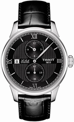 Tissot Watches : T006.428.16.058.02 Black Dial Leather Band Men Watch