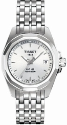 Tissot Watches : T008.010.11.031.00 Quartz White Dial Date Stainless Steel Women Watch