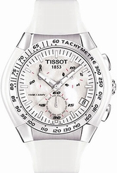 Tissot Watches : T010.417.17.111.00 Quartz Chronograph Movement Rubber Strap Men Watch