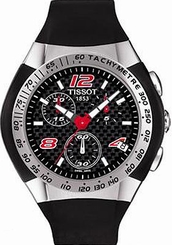 Tissot Watches : T010.417.17.207.00 Quartz Chronograph Movement Rubber Strap Men Watch