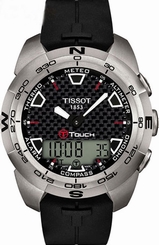 Tissot Watches : T013.420.47.201.00 Quartz Movement Rubber Strap Men Watch