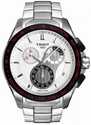 Tissot Watches : T024.417.21.011.00 Quartz White Dial Chronograph Stainless Steel Men Watch