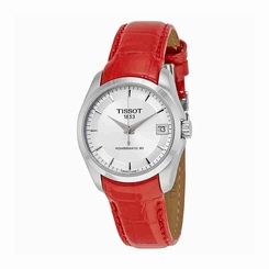Tissot Watches : T035.207.16.031.01 Couturier Powermatic 80 Red Leather Women Watch