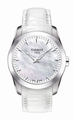 Tissot Watches : T035.246.16.111.00 Quartz Analog White Leather Women Watch