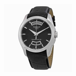 Tissot Watches : T035.407.16.051.02 Couturier Powermatic 80 Day Date Black Leather Men Watch