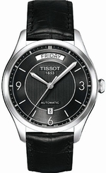 Tissot Watches : T038.430.16.057.00 Automatic Black Dial Date Black Leather Men Watch