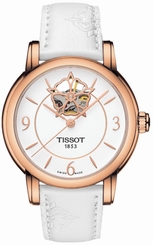 Tissot Watches : T050.207.37.017.04 Automatic Powermatic 80 White Leather Women Watch