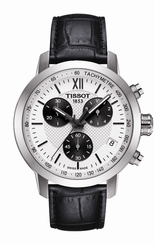 Tissot Watches : T055.417.16.038.00 Quartz Chronograph Date Black Leather Men Watch