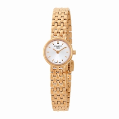 Tissot Watches : T058.009.33.031.01 Silver Dial Fixed Rose Gold-tone Band Women Watch