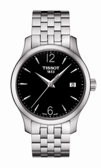 Tissot Watches : T063.210.11.057.00 Quartz Black Dial Date Stainless Steel Women Watch