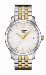 Tissot Watches : T063.210.22.037.00 Quartz Date Two Tone Stainless Steel Women Watch