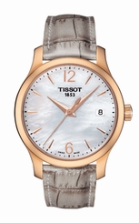 Tissot Watches : T063.210.37.117.00 Quartz Mother of Pearl Dial Date Leather Women Watch