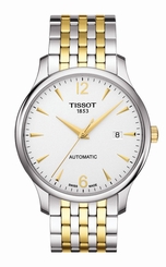 Tissot Watches : T063.407.22.037.00 Automatic Date Two Tone Stainless Steel Men Watch