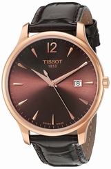 Tissot Watches : T063.610.36.297.00 Brown Dial Rose Gold Band Women Watch