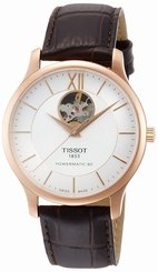 Tissot Watches : T063.907.36.038.00 Silver Dial Synthetic Leather Band Men Watch