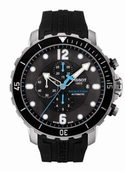 Tissot Watches : T066.427.17.057.02 Automatic Chronograph Date Black Rubber Men Watch