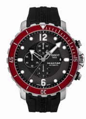 Tissot Watches : T066.427.17.057.03 Automatic Chronograph Date Black Rubber Men Watch