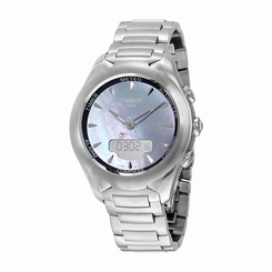 Tissot Watches : T075.220.11.101.01 Black Mother Of Pearl Dial Fixed Stainless Steel Band Women Watch