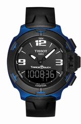 Tissot Watches : T081.420.97.057.00 Quartz Analog and Digital Black Rubber Men Watch