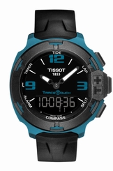 Tissot Watches : T081.420.97.057.04 Quartz Analog and Digital Aluminium Case Black Silicone Men Watch