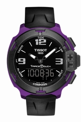 Tissot Watches : T081.420.97.057.05 Quartz Analog and Digital Aluminium Case Black Silicone Men Watch
