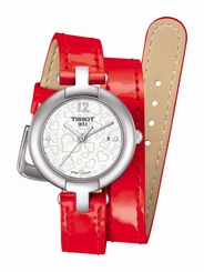 Tissot Watches : T084.210.16.117.00 Quartz Analog Date Red Leather Women Watch