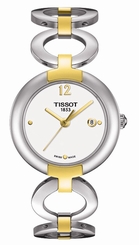 Fake AAA Tissot Watches : T084.210.22.017.00 Quartz Date Two Tone Pinky Series Women Watch Watch