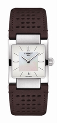 Tissot Watches : T090.310.16.111.00 Quartz White Mother of Pearl Dial Date Brown Leather Women Watch