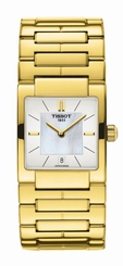Tissot Watches : T090.310.33.111.00 Quartz Mother of Pearl Dial Date Gold Tone Stainless Steel Women Watch