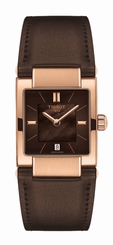 Tissot Watches : T090.310.37.381.00 Quartz Brown Mother of Pearl Dial Date Brown Leather Women Watch