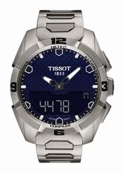 Tissot Watches : T091.420.44.041.00 Solar Blue Dial Titanium Men Watch