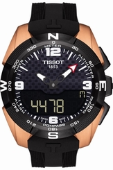 Tissot Watches : T091.420.47.207.00 T-touch Expert Solar Quartz NBA Special Edition Black Rubber Men Watch