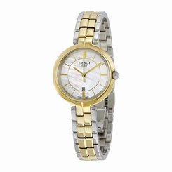 Tissot Watches : T094.210.22.111.01 White Mother Of Pearl Dial Fixed Gold Pvd Band Women Watch