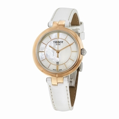 Tissot Watches : T094.210.26.111.01 White Mother Of Pearl Dial Fixed Rose Gold Pvd Band Women Watch