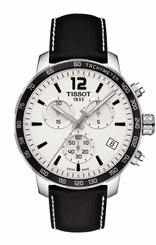 Tissot Watches : T095.417.16.037.00 Quartz Chronograph Date Black Leather Men Watch