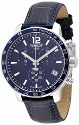 Tissot Watches : T095.417.16.047.00 Quartz Chronograph Date Blue Leather Men Watch