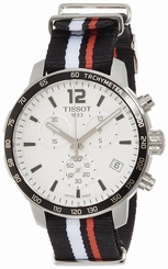 Tissot Watches : T095.417.17.037.01 Silver Dial Fixed Stainless Steel With Black Top Ring Showing Band Women Watch