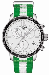 Tissot Watches : T095.417.17.037.17 Quickster NBA Boston Celtics Chronograph Date Nylon Men Watch