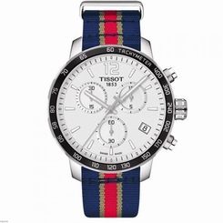 Tissot Watches : T095.417.17.037.21 Quickster NBA New Orleans Pelicans Chronograph Date Nylon Men Watch