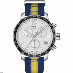 Tissot Watches : T095.417.17.037.23 Quickster NBA Indiana Pacers Chronograph Date Nylon Men Watch