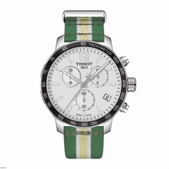 Tissot Watches : T095.417.17.037.24 Quickster NBA Milwaukee Bucks Chronograph Date Nylon Men Watch
