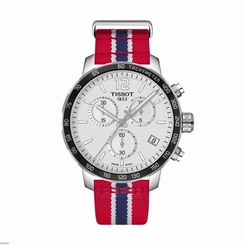 Tissot Watches : T095.417.17.037.32 Quickster NBA Teams Washington Wizards Chronograph Date Nylon Men Watch