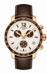 Tissot Watches : T095.417.36.037.01 Quartz Chronograph Date Brown Leather Men Watch