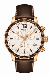 Tissot Watches : T095.417.36.037.02 Quartz Chronograph Date Brown Leather Men Watch