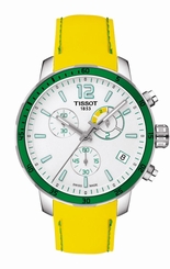Tissot Watches : T095.449.17.037.01 Quartz Chronograph Date Yellow Silicone Football Edition Men Watch