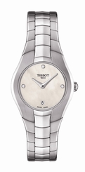 Tissot Watches : T096.009.11.116.00 Quartz Mother of Pearl Diamond Dial Date Stainless Steel Women Watch