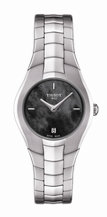 Tissot Watches : T096.009.11.121.00 Quartz Black Mother of Pearl Dial Stainless Steel Women Watch