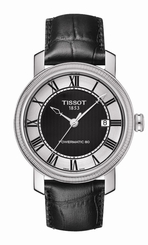 Tissot Watches : T097.407.16.053.00 Powermatic 80 Date Black Leather Men Watch